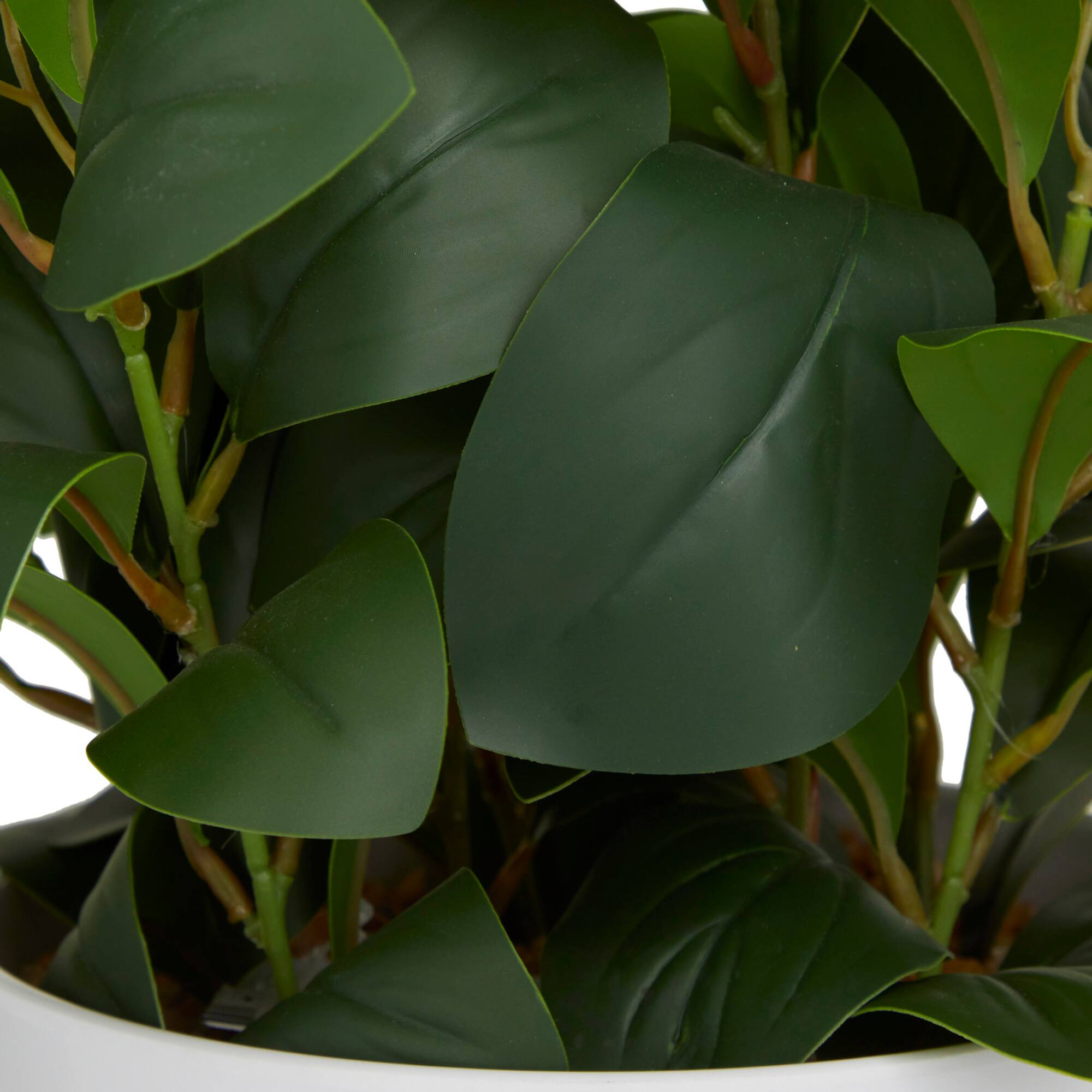 17" White Contemporary Artificial Foliage
